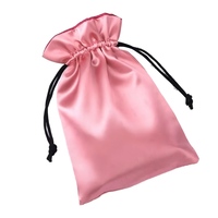 Petit sac promotionnel en satin de soie avec fermeture à glissière 30x40cm et 20x30cm Logo personnalisé pour pochette d'emballage de perruque de stockage de bijoux