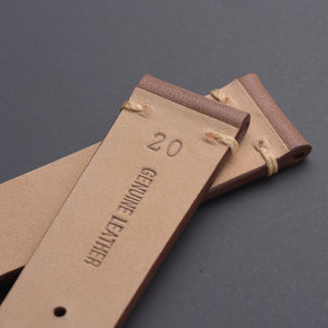 LAIHE Cinturini per Orologi in Vera <span class=keywords><strong>Pelle</strong></span> Cerata di Lusso 18mm 20mm 22mm Marrone Chiaro Nero <span class=keywords><strong>Grigio</strong></span> - Product Image 3