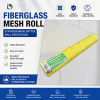 Rete in Fibra di Vetro AR 145g 160g, Rotoli di Rete in Fibra di Vetro con Resistenza Migliorata e Anti-Crepa per Pareti e Soffitti 45gsm