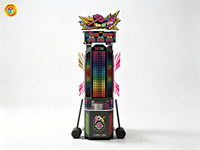 Machine de jeu d'arcade commerciale King of Hammer Strength Tester à monnayeur avec distribution de tickets