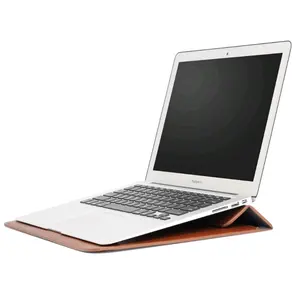 Mềm Messenger PU Leather Pocket Pro đứng trường hợp đối với MacBook 13.3 không khí Máy tính xách tay tay áo túi