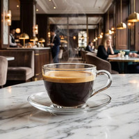 Gelas Kaca Sehari-hari dengan Gagang untuk Latte Espresso Teh Buah 210ml, Mug untuk Meja Kantor, Istirahat Sore, Penyajian
