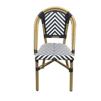 Ensemble table et chaises de bistrot en alliage d'aluminium au design moderne pour l'extérieur, le restaurant, le café, le jardin et le bar français.