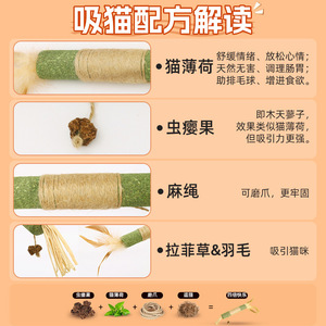 Bâton à mâcher à la catnip, grande taille, jouet pour chat, nettoyage des dents, bois durable pour chats - Product Image 2