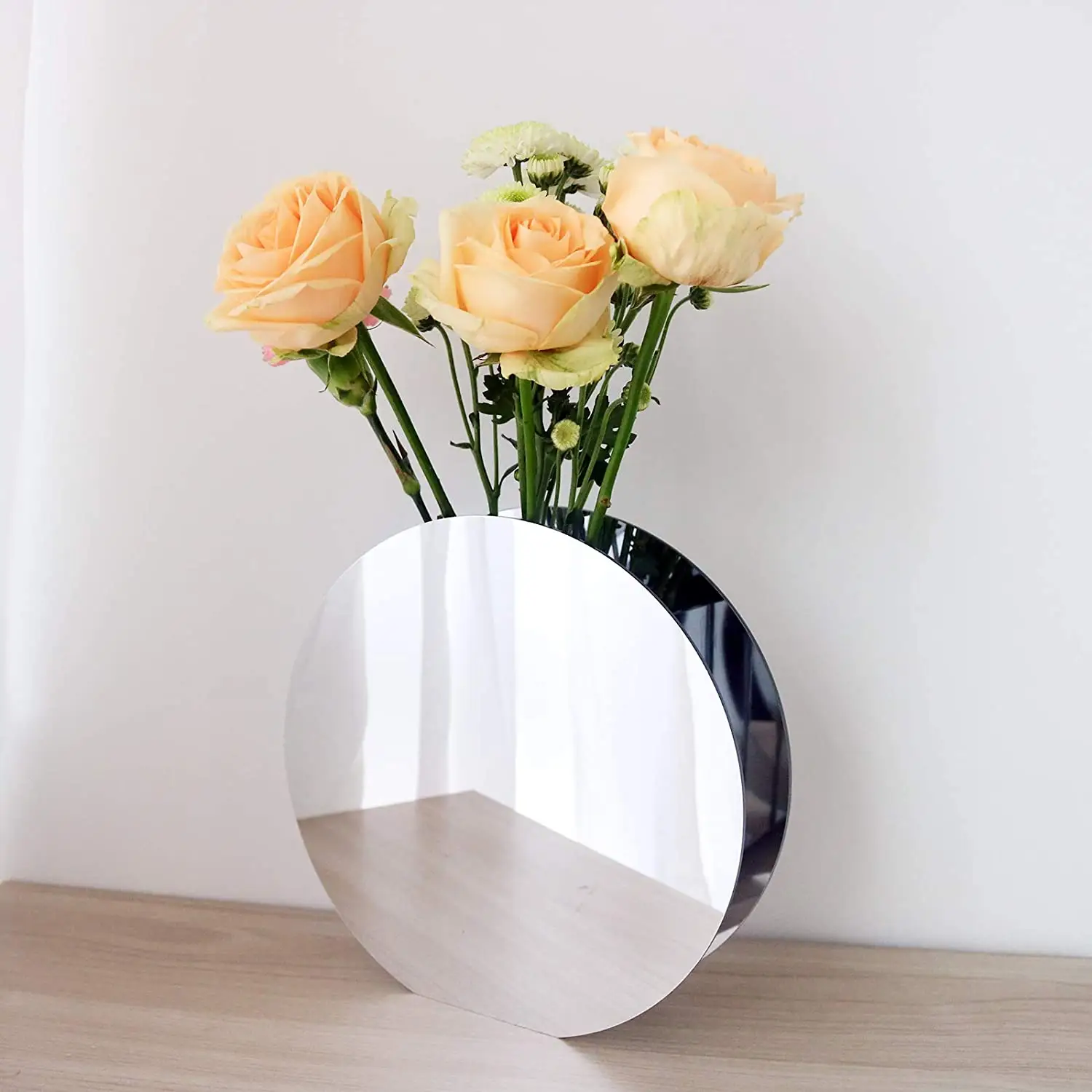 Acrylic mirror flower vases vase flower decoration bottle wedding gift