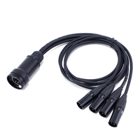 Cable DMX512 de 4 Canales, Adaptador Ethernet RJ45 de 3 Pines XLR, Trenzado de PVC, Extensor de Señal Profesional para Iluminación de Escenarios