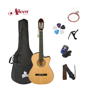 <span class=keywords><strong>Chitarra</strong></span> Classica Elettrica con Top in Abete da 39 Pollici (AC209CE) - Product Image 1