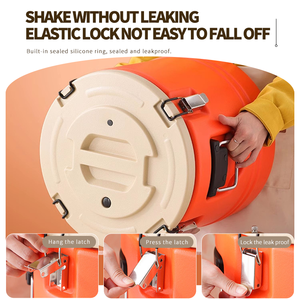 DEWEIS 5L 10L récipient alimentaire en acier inoxydable isolation forte soupe chaude conservation de la fraîcheur pour une utilisation extérieure de la cantine - Product Image 4