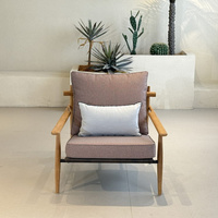 Chaise d'extérieur moderne avec coussins, fauteuil de jardin pour patio, balcon et hôtel