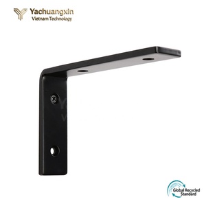 Herramientas de ferretería: Soporte de pared de hierro negro mate para instalación en el hogar, conector de hardware - Product Image 6