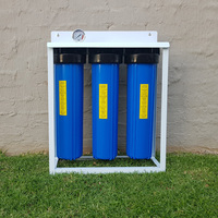 Équipement de purification d'eau compact à trois étages 20 Jumbo PP+CTO+UDF, système de boîtier de filtre 20 pouces pour le commerce de détail, l'agriculture et l'industrie