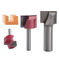 Mata Bor CNC 12.7mm atau 1/2 Shank untuk Pembersihan Permukaan, Penggilingan Kayu, Ukiran, Pisau Router, Alat Pertukangan Kayu 10-32mm