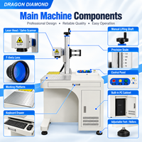 Machine de marquage laser à fibre CNC 20W 30W 50W pour gravure sur métal avec système JCZ et logiciel EZCAD, marquage de bureau haute précision