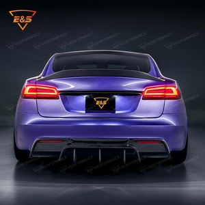 Kit arrière <span class=keywords><strong>LEGAI</strong></span> personnalisé en fibre de carbone sèche haut de gamme de style V pour Tesla Model S première génération, hayon, finition noire polie, complet - Product Image 5