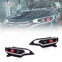 Mise à niveau de Modification de phare de pièces d'auto lampe frontale à LED modifiée DRL Angel Eye pour HONDA Jazz Fit GK5 2014-2020