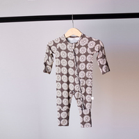 Pyjama bébé en bambou biologique avec fermeture éclair, barboteuse personnalisable, combinaison de sommeil pour nouveau-né, vêtements bébé en jersey durable, pyjama bébé à fermeture éclair bidirectionnelle