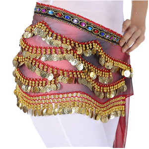 158cm strass colorés Oriental indien <span class=keywords><strong>danse</strong></span> du ventre pièce ceinture arabe <span class=keywords><strong>danse</strong></span> du ventre hanche écharpe pièces d'or Costume <span class=keywords><strong>accessoires</strong></span> - Product Image 4