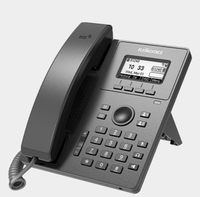 Teléfono IP Gigabit PoE Flyingvoice P10U con Pantalla LCD Retroiluminada de 2.3 Pulgadas 132x64, Conferencia de 6 Vías, Voz HD, VoIP para Oficina