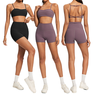 <strong>Yoga</strong> Set Woman Slim Back Sports Bra and High Waist Tight Fit Shorts Sets Sport Clothes Woman <strong>Activewear</strong> Manufacturers - Product Image 1