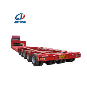 Semi <span class=keywords><strong>remorque</strong></span> Lowboy 100T/Cinq lignes Dix essieux Semi <span class=keywords><strong>remorque</strong></span> robuste de 150 tonnes pour transporter l'équipement lourd à vendre - Product Image 1