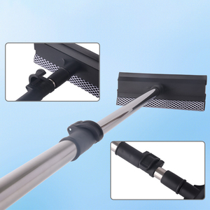 Escurridor de ventanas profesional 2 en 1 limpiador de ventanas con esponja tira de goma suave poste de extensión telescópico ajustable - Product Image 3