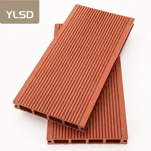 Anti-Slip China 140x25mm Wood Plastic Composite Decking Outdoor Hollow Composite Decking Board