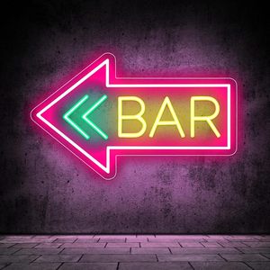 <b>Bar</b> neon <b>LED</b> indoor hanging ambient <b>light</b> shop sign wall decoration <b>light</b> entrance indicator <b>light</b> luminous sign customizable - Product Image 1
