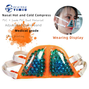 Compresse de gel froid en peluche souple <span class=keywords><strong>pour</strong></span> le nez avec sangle réglable |   Soulagement <span class=keywords><strong>des</strong></span> <span class=keywords><strong>yeux</strong></span> et de la pression nasale, soulagement <span class=keywords><strong>des</strong></span> allergies et <span class=keywords><strong>des</strong></span> contusions - Product Image 3