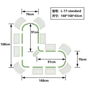 Prix d'usine - Jardinière en métal galvanisé en forme de U de 17 pouces, jardinières et pots de jardinage d'extérieur pour usage domestique - Product Image 4