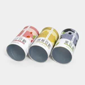 Emballage de thé en métal personnalisé boîte de papier pour collation avec emballage en papier boîte à thé boîtes de papier cylindriques personnalisées d'emballage pour aliments