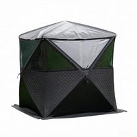 Tente de sauna professionnelle OEM triple couche isolée avec housse de pluie, en Oxford 300D, portable, pour extérieur, à bois