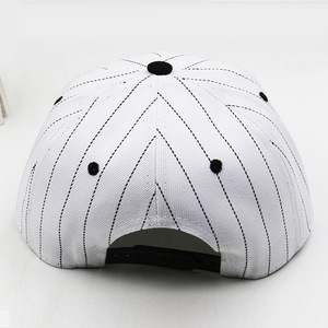 Casquette de baseball à bords plats personnalisable pour hommes femmes casquette de soleil rétro hip-hop avec broderie rayée tissu commun nom de marque - Product Image 3