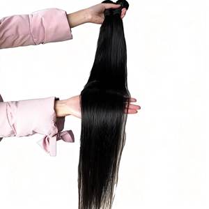 Venta al por mayor para proveedores: Cabello humano virgen brasileño Remy de alta calidad 10A 12A con cutícula alineada, doblemente liso y ondulado, con acabado sedoso a máquina. - Product Image 1