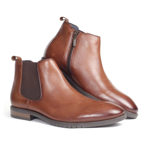 Bottes en cuir véritable modernes pour hommes, mode décontractée au quotidien, confortables, durables, pour l'extérieur, usage quotidien - Product Image 1
