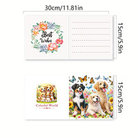 Kit de cartes de vœux à peindre au diamant DIY, 6 pièces, cartes de vœux artistiques à thème, adaptées aux anniversaires, Thanksgiving et aux cadeaux de fêtes