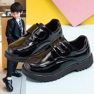 Cheap Pu Leather Boy School Black <strong>Slip</strong> <strong>on</strong> Walking Platform Casual Comfortable Children Dress Shoes - Product Image 2
