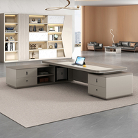 LR-BD-099 Mobilier de direction haut de gamme Design de luxe élégant Table de PDG de gestionnaire de bureau de patron professionnel durable pour le bureau