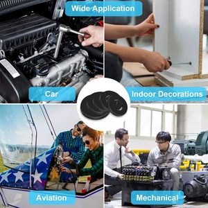 Nylon Flat <b>Washers</b> M2 M2.5 M3 M4 M5 M6 M8 M10 M12 Black 1200Pcs For <b>Car</b> Aviation Mechanical Indoor Use - Product Image 1