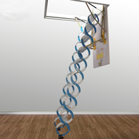 Accès pratique Escalier télescopique de grenier électrique intérieur Échelle de loft pliante automatique Accès escalier pliable en acier
