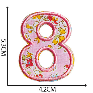 Trendy Kleidungs stück Zubehör Bestickte Brief Patches Pink Cute Eisen auf Blumenmuster Brief Patches für Hut Schuhe Jeans Mädchen - Product Image 4