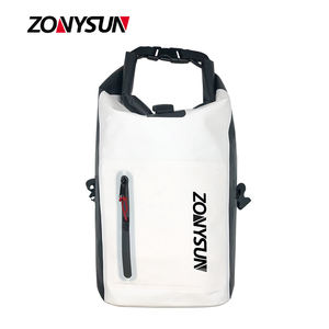 กระเป๋าเป้สะพายหลัง PVC สำหรับเดินป่า ท่องเที่ยว พิมพ์โลโก้ได้ กันน้ำ ผ้าใบกันน้ำ สำหรับตั้งแคมป์ แบบม้วนปิดปากกระเป๋า  กระเป๋าแห้งพับได้ กันน้ำ - Product Image 6