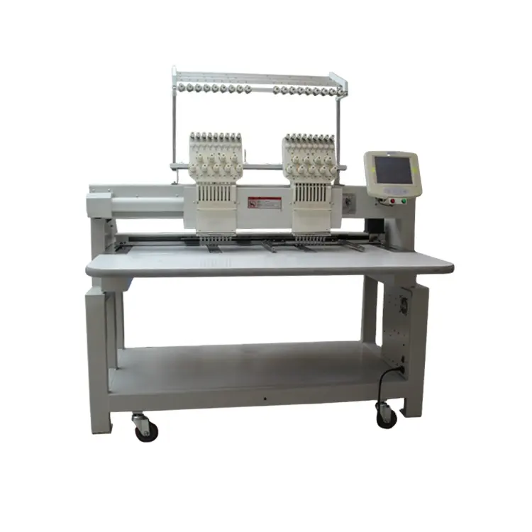 High speed pictures of embroidery machines 2 head embroidery and sewing machine