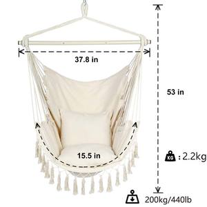Comode sedie pendenti Casual con cuscino sedia amaca sospesa in corda altalena sedia amaca per dormire - Product Image 5