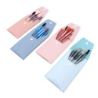 Lot de 8 mini-pinceaux de maquillage de voyage mignons et portables à poils doux pour le visage, les sourcils, le crayon et le correcteur - Prêt à expédier (RTS)