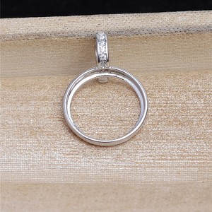 S925 Silver <b>Pearl</b> Pendant 13.5mm With Empty Setting Universal Clasp For DIY Jewelry Making - Product Image 1