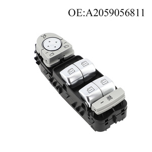 Boutons d'interrupteur de lève-vitre électrique A2059056811 pour véhicules Mercedes-Benz, nouveau matériau ABS, 12V, pièces automobiles transfrontalières - Product Image 2