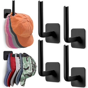 Pas de perceuse adhésif métal chapeau crochets pour <span class=keywords><strong>mur</strong></span> stockage organisateur support pour salon salle de bain et armoire pour sac de rangement - Product Image 1