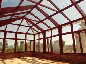 Su misura mobile veranda isolante in vetro tetto scorrevole stile aperto tetto piano modanatura uso esterno-elegante casa sole - Product Image 2