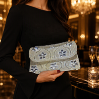 Sacs à main colorés en perles 2026, sacs bandoulière de luxe scintillants, sacs de soirée perlés en strass, sacs à main étincelants pour femmes