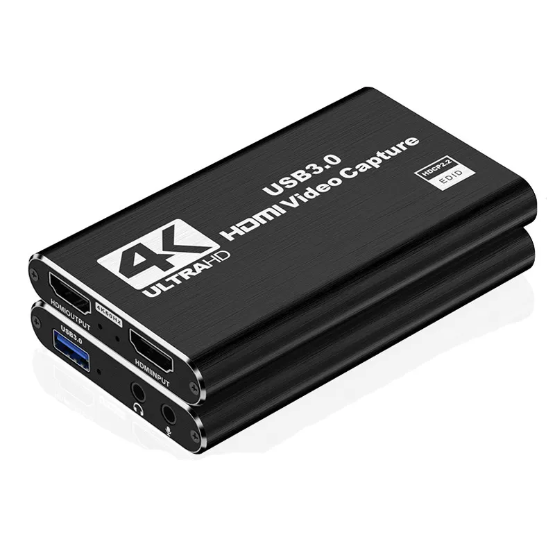 4K USB 3.0 비디오 캡처 카드 HD 호환 1080P 60fps HD 비디오 레코더 그래버 OBS 캡처 게임 카드 라이브